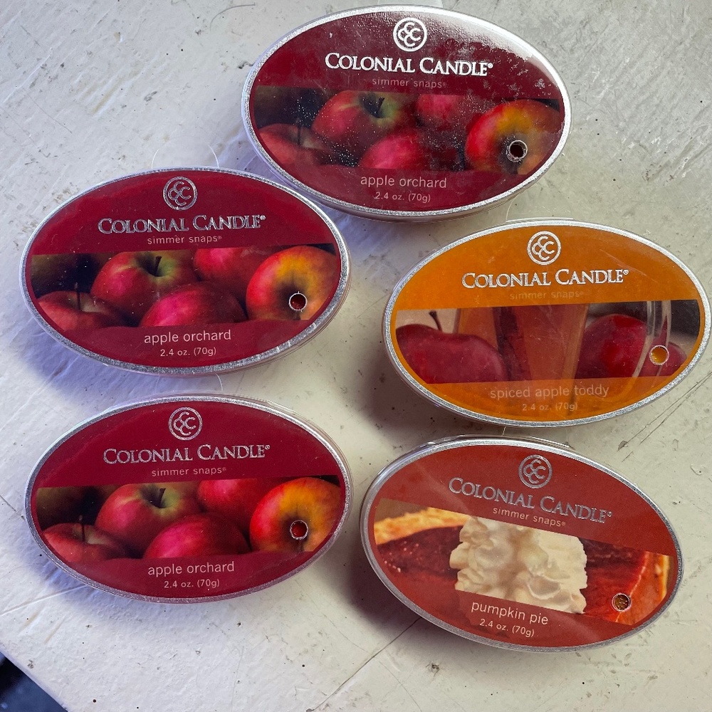 Colonial Candle Wax Melts Simmer Snaps Set of 5 BRAND NEW